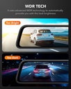 Wolfbox G840S 12" 4K Mirror Dash Cam Backup Camera Smart Rearview Mirror