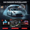 Redtiger A3 3-Channel Dash Cam with 2.5K Front + 1080P Cabin & Rear, 3.18"