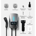 WOLFBOX 7kW WiFi Smart EV Charger - 7.6m Cable, 230V AC Single-Phase