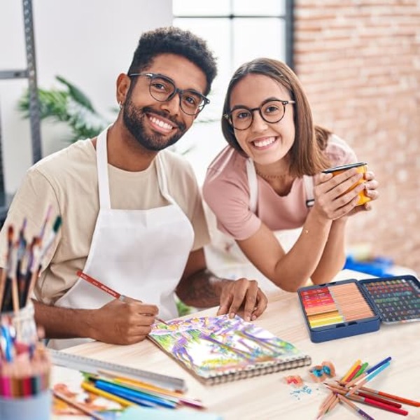 KALOUR 72 Top Grade Colored Pencil Tin Box Set - Premium Quality Pencils