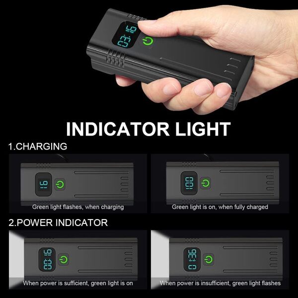 SUPERFIRE BL26 Bike Lamp - 500 Lumens, 500m Range, IP65 Waterproof, 4600mAh