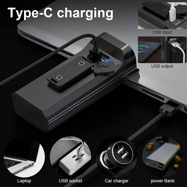 SUPERFIRE BL26 Bike Lamp - 500 Lumens, 500m Range, IP65 Waterproof, 4600mAh