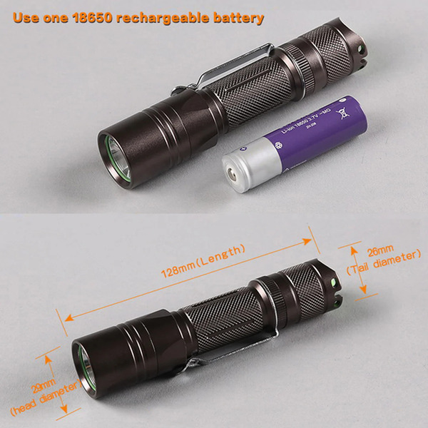 SUPERFIRE A6 High Power LED Flashlight - 1100 Lumens Rechargeable Torch