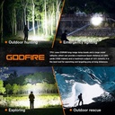 GODFIRE TF01 High-End LED Flashlight - 1371 Lumens, 1000m Beam Distance