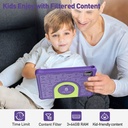PRITOM Learning Kids Tablet 10.1" HD - 3GB RAM, 64GB Storage, WiFi - Purple