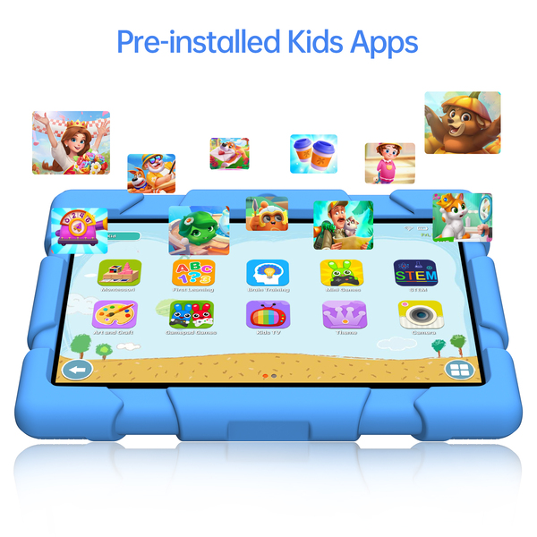 PRITOM K7 Pro Kids Tablet - 7" HD Display, 4GB RAM, 32GB Storage - Blue