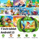 PRITOM Kids Smart Tablet 7 WiFi | 2GB RAM, 32GB Storage, Parental Controls - Green