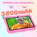 Pritom K7 Pro Pig 7" Kids Tablet - 3GB+5GB RAM, 32GB ROM, Parental Controls - Pink
