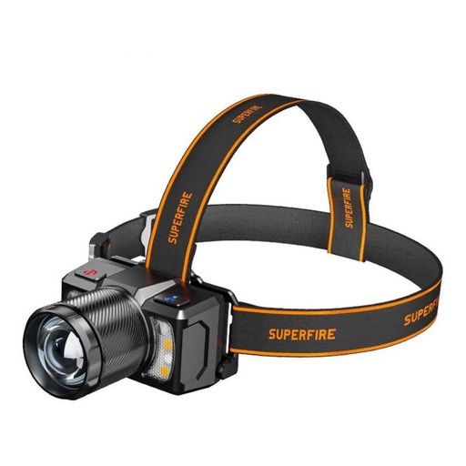 [6974760351792] SUPERFIRE HL25 Super Bright Rechargeable Headlamp Torch 700 Lumens